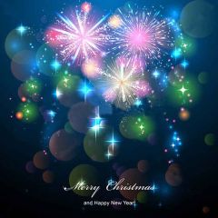 Colorful Fireworks Photography Scenery Backdrop Festival Celebration Theme Banner YMY-217
