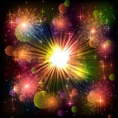 Brilliant Fireworks Photography Scenery Backdrop Festival Celebration Theme Banner YMY-222