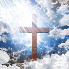 Holy Cross Photography Scenery Backdrop Cross Theme Banner YMY-230