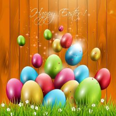 Colorful Eggs Photography Scenery Backdrop Festival Celebration Theme Banner YMY-237