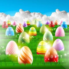 Happy Eggs Photography Scenery Backdrop Festival Celebration Theme Banner YMY-239