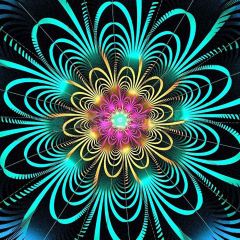 Symmetrical Flower Photography Scenery Backdrop Abstract Art Theme Banner YMY-242