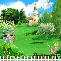 Spring Time Photography Scenery Backdrop Festival Celebration Theme Banner YMY-253