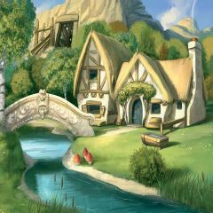 Lovely House Photography Scenery Backdrop Housing Theme Banner YMY-258