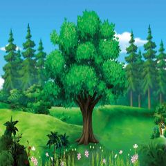 Lonely Forest Photography Scenery Backdrop Forest Theme Banner YMY-262