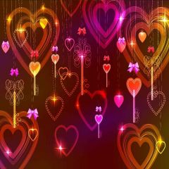 Heart Pattern Photography Scenery Backdrop Love Theme Banner YMY-273