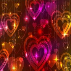 Charming Heart Pattern Photography Scenery Backdrop Love Theme Banner YMY-274