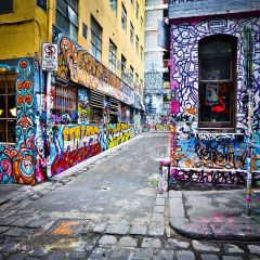 Graffiti Street Photography Scenery Backdrop Graffiti Theme Banner YMY-309