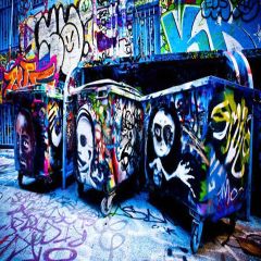 Terrible Graffiti Photography Scenery Backdrop Graffiti Theme Banner YMY-313