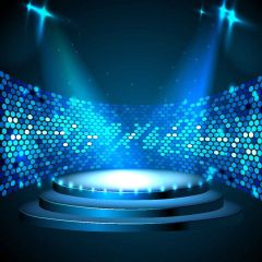 Blue Light Spot Photography Scenery Backdrop Starlight Shine Theme Banner YMY-321