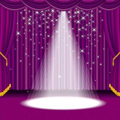 Purple Stage Photography Scenery Backdrop Starlight Shine Theme Banner YMY-323