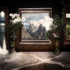 Distant Mountains Photography Scenery Backdrop Indoor Theme Banner YMY-347