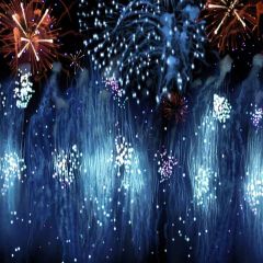 Charming Fireworks Photography Scenery Backdrop Festival Celebration Theme Banner YMY-366