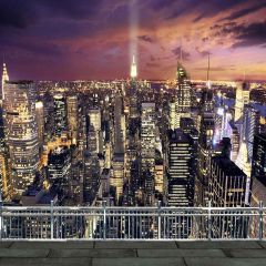 Peaceful City Nightscape Photography Scenery Backdrop Streetscape Theme Banner YMY-372