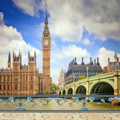 European Architecture Photography Scenery Backdrop Landmark Theme Banner YMY-374