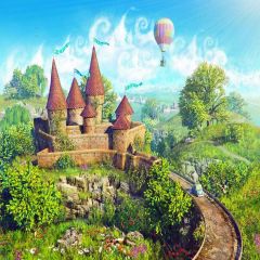 Forest Castle Photography Scenery Backdrop Nature Theme Banner YMY-429