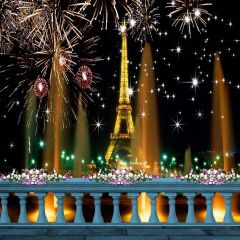 City Fireworks Photography Scenery Backdrop Festival Celebration Theme Banner YMY-433