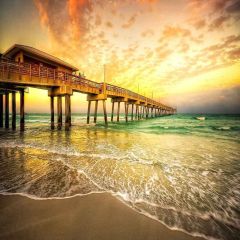 Sea Corridor Photography Scenery Backdrop Ocean Theme Banner YMY-457