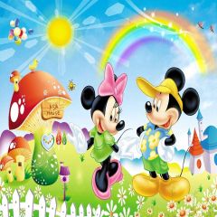 Lovely Mouse Photography Scenery Backdrop Cartoon Theme Banner YMY-471