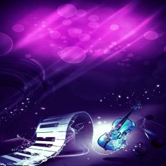 Cute Piano Keyboard Photography Scenery Backdrop Music Dance Theme Banner YMY-495