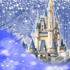 Spectacular Castle Photography Scenery Backdrop Architectural Theme Banner YMY-496