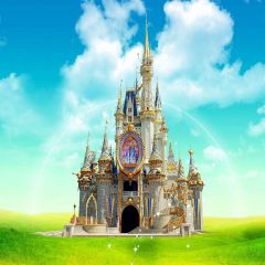 Exquisite Castle Photography Scenery Backdrop Architectural Theme Banner YMY-500