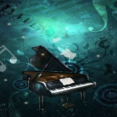 Piano Story Photography Scenery Backdrop Music Dance Theme Banner YMY-511