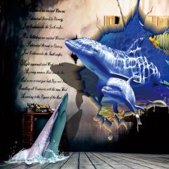 Whale Story Photography Scenery Backdrop Wall Theme Banner YMY-536