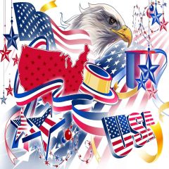 Colored Stars Photography Scenery Backdrop Flag Theme Banner YMY-553