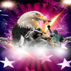 Spirited Eagle Photography Scenery Backdrop Flag Theme Banner YMY-557