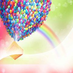 Coloured Balloon Photography Scenery Backdrop Fantasy Theme Banner YMY-567