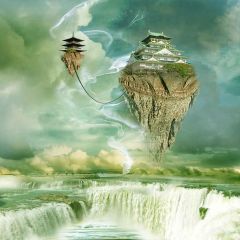Float House Photography Scenery Backdrop Fantasy Theme Banner YMY-580