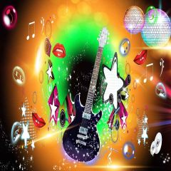 Distinct Stars Photography Scenery Backdrop Music Dance Theme Banner YMY-583