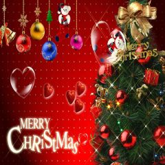 Christmas Balls Photography Scenery Backdrop Christmas Theme Banner YMY-586