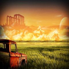 Broad Field Photography Scenery Backdrop Halloween Theme Banner YMY-597