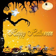 Scary Pumpkins Photography Scenery Backdrop Halloween Theme Banner YMY-602