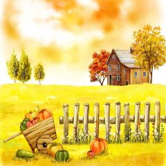 Autumn Farm Photography Scenery Backdrop Autumn Theme Banner YMY-609