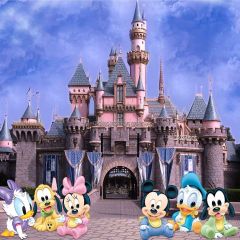 Cartoon Characters Photography Scenery Backdrop Architectural Theme Banner YMY-610