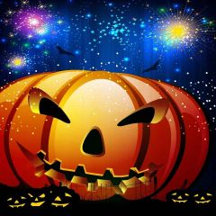 Splendid Stars Photography Scenery Backdrop Halloween Theme Banner YMY-616