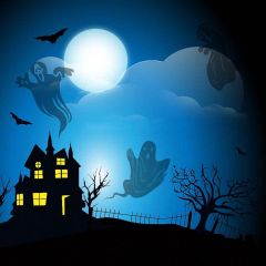 Mythical Monsters Photography Scenery Backdrop Halloween Theme Banner YMY-625