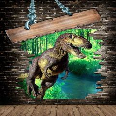 Strong Dinosaur Photography Scenery Backdrop Wall Theme Banner YMY-646