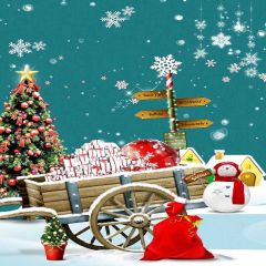 Rich Gifts Photography Scenery Backdrop Christmas Theme Banner YMY-657