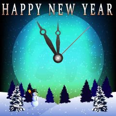 Peculiar Clock Photography Scenery Backdrop Christmas Theme Banner YMY-678