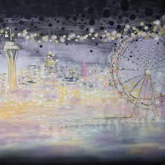 Sky Wheel Spot Colorful Photography Scenery Backdrop Graffiti Theme Banner YZA-832