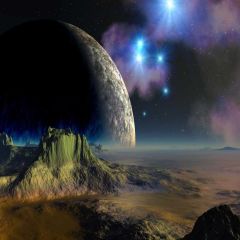 Star Light Darkness Photography Scenery Backdrop Cosmic Space Theme Banner YZA-844