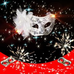 Mask Flower Star Black Photography Scenery Backdrop Masquerade Theme Banner YZA-911