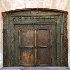 Scrap Iron Door\ Photography Scenery Backdrop Door Theme Banner ZLZ-108