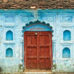 Historic Door Photography Scenery Backdrop Door Theme Banner ZLZ-139