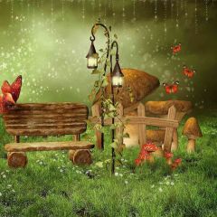 Colorful Butterfly Photography Scenery Backdrop Autumn Theme Banner ZLZ-153