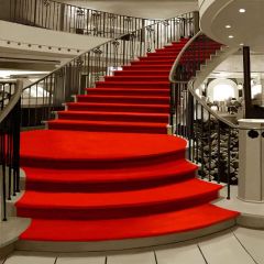 Indoor Red Carpet Stairs Photography Scenery Backdrop Indoor Theme Banner ZLZ-189